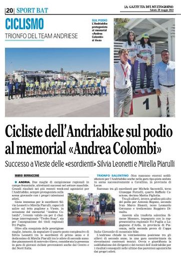 Memorial Colombi Ciliste Andribike sul podio